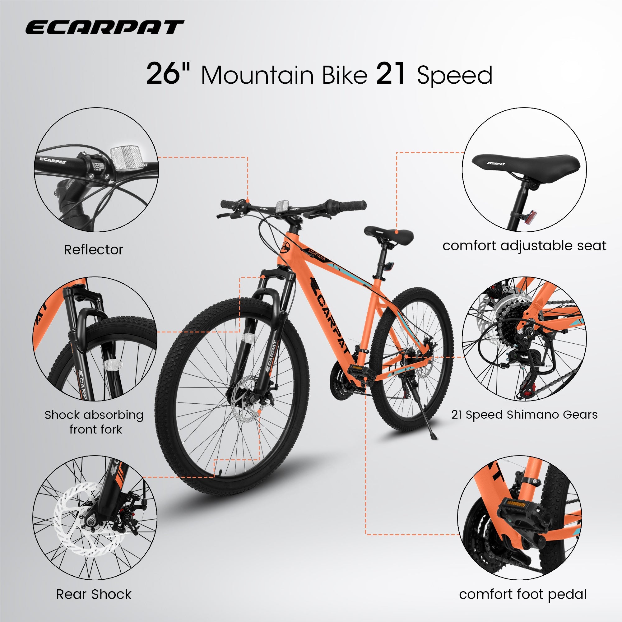 A26322 TrailLite™ – 26" Aluminum Mountain Bike (21-Speed, Dual Disc,